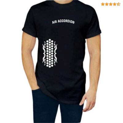 Playera estampada de acordeon new arrivals